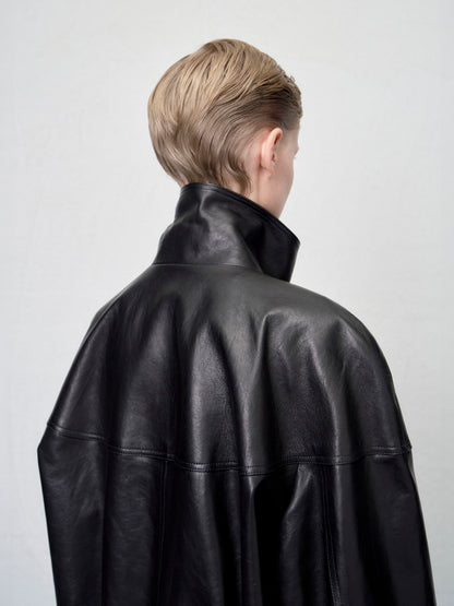 [ARIK. Arik AW] Segin oversized panel leather bomber jacket by ONLY FRANK srl