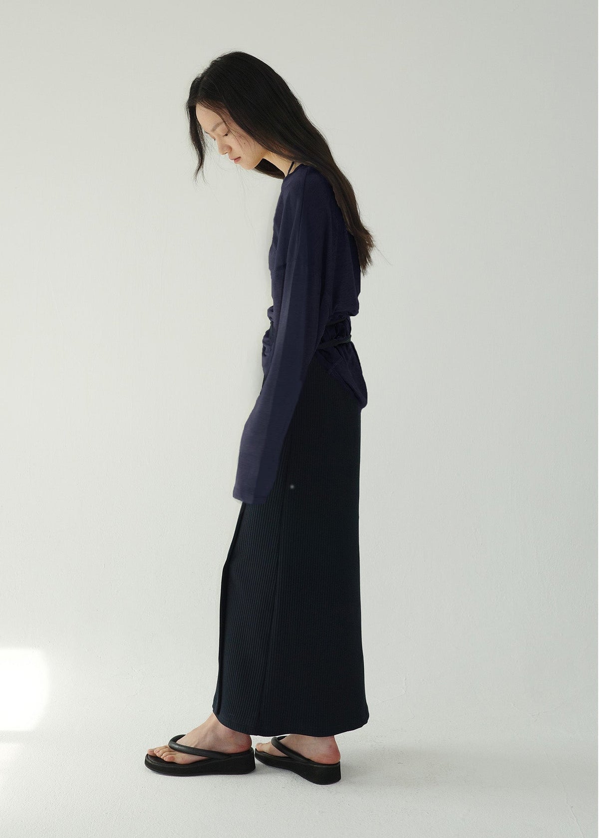 TENCEL TOP SET -NAVY