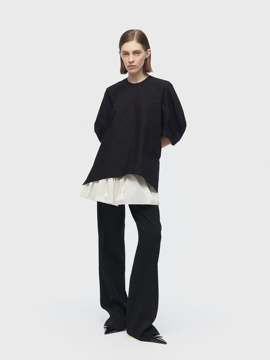 【ARIK. アリク】[24SS] MIRACH layered straight pants Black