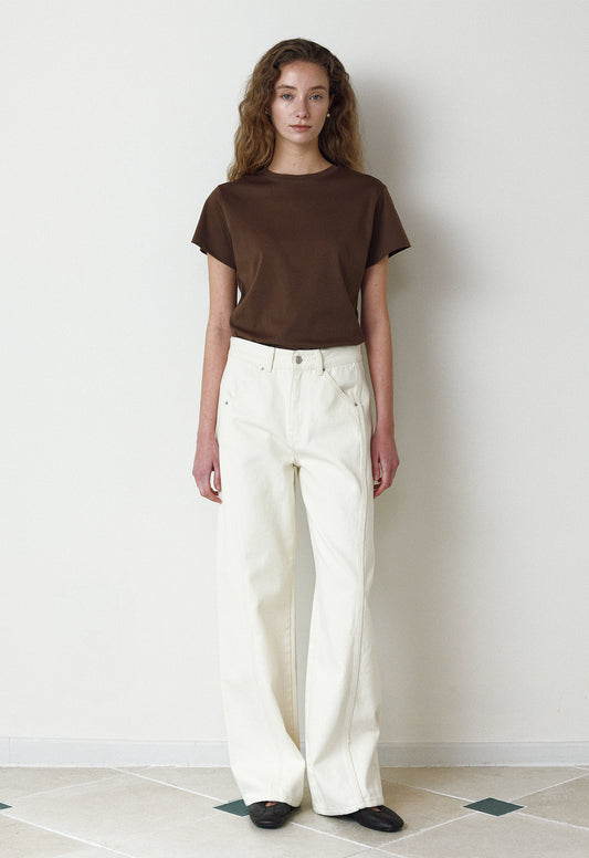 Blanc New Denim Pants - IVORY