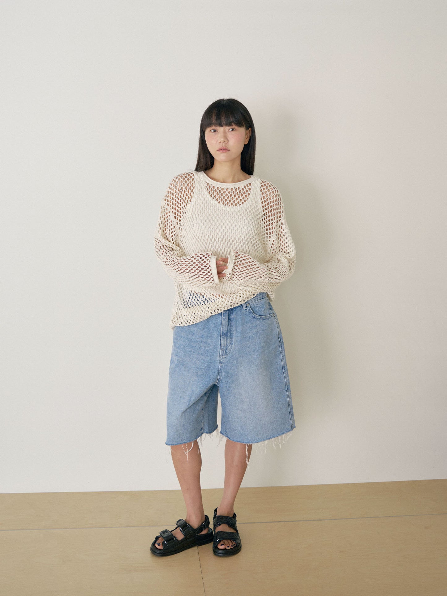 Cone Mills Cutoff Denim Shorts - Indigo