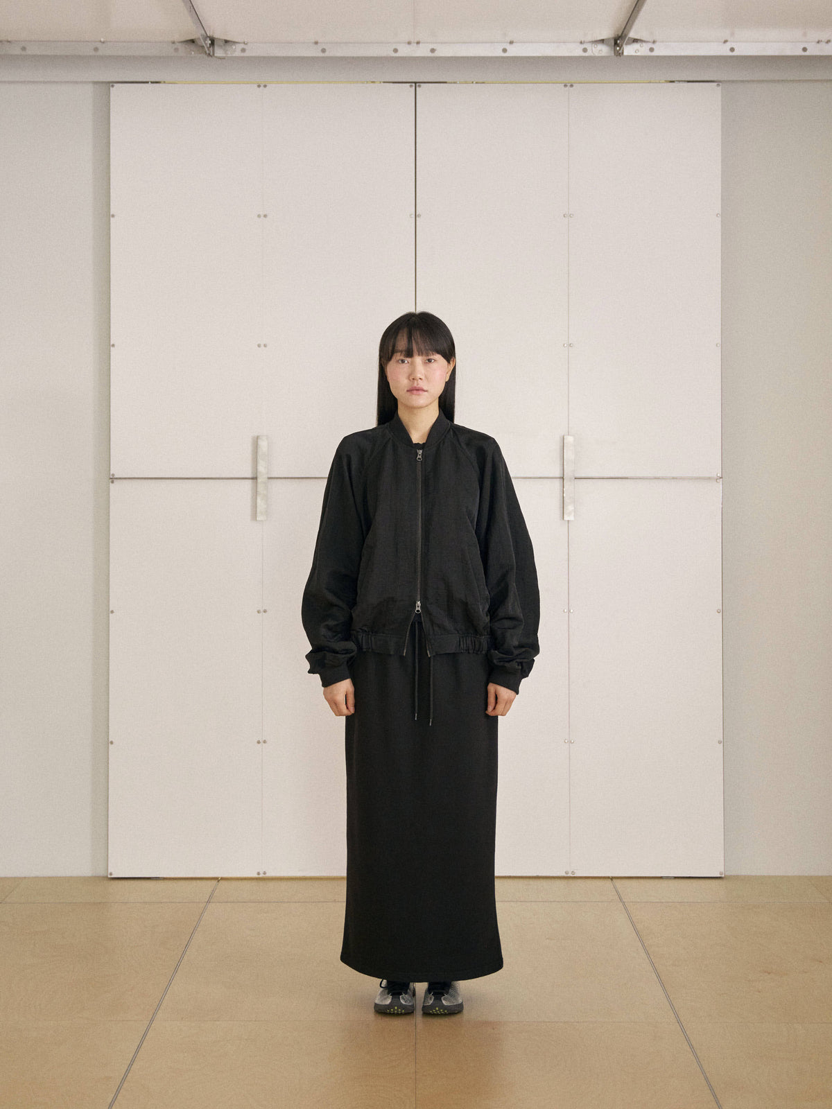 Center Slit Sweat Skirt - Black 12