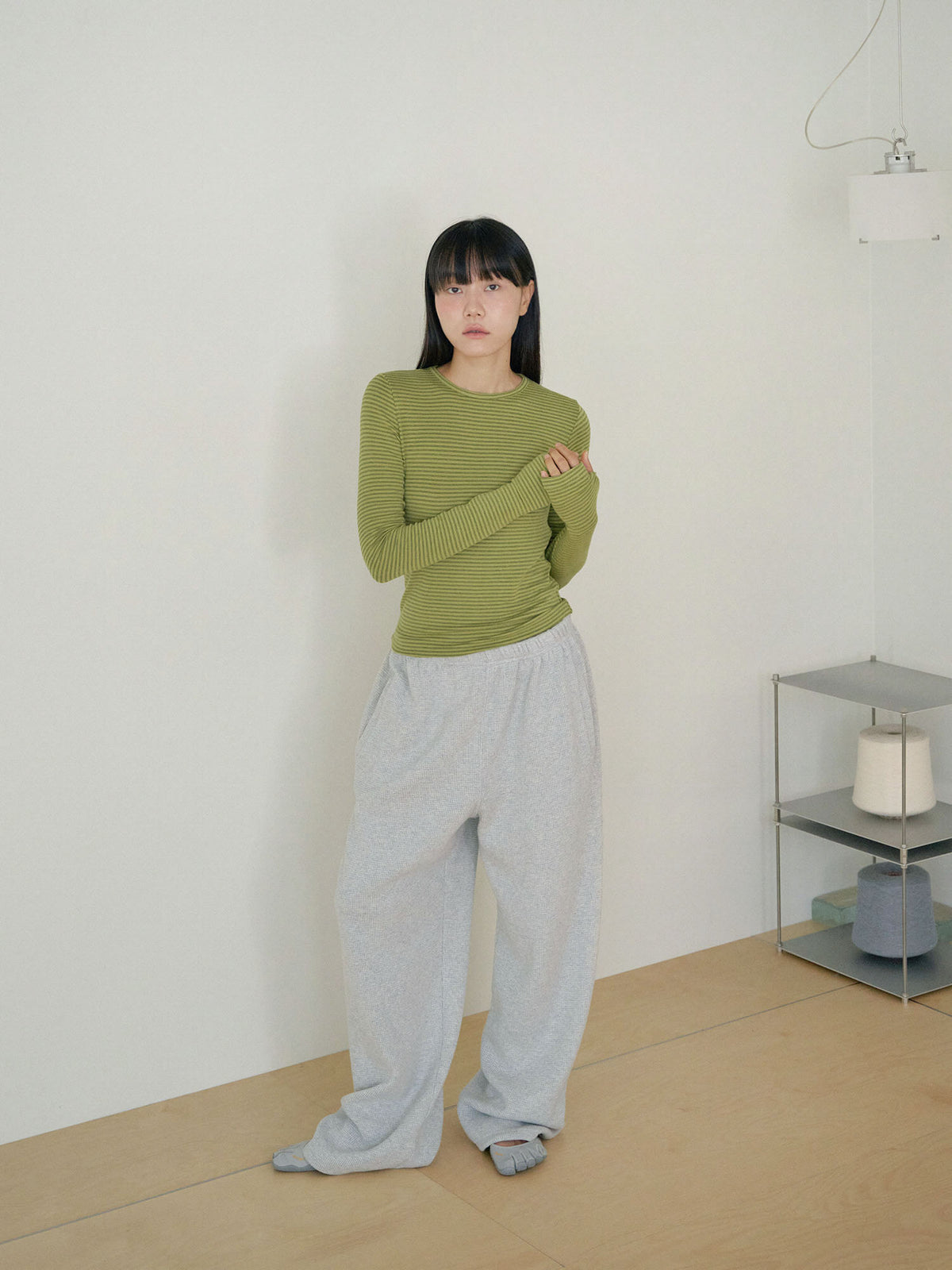 Current Waffle Sweatpants - Light Gray 8