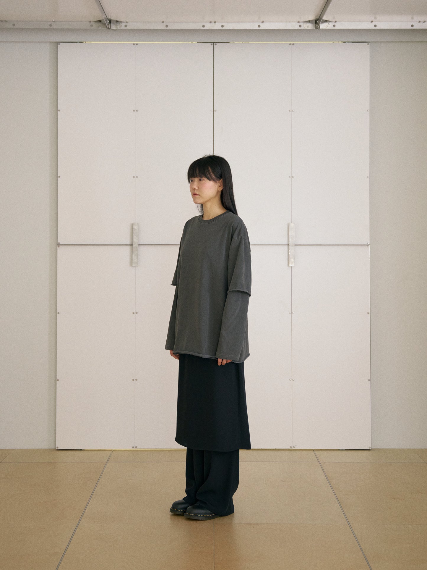Pigment Layered Long Sleeve - Charcoal