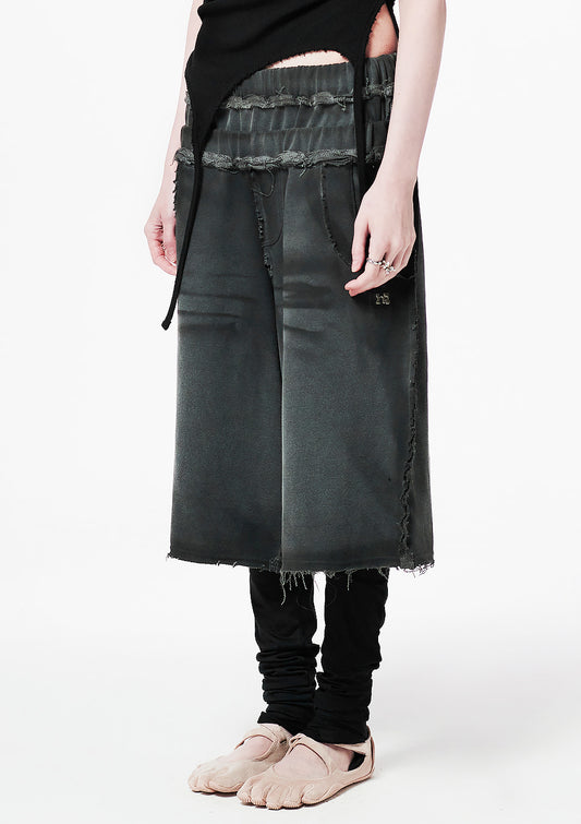 Double Waistband Brushed Shorts