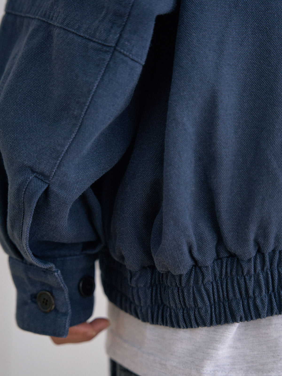 MARAN Washed Oxford Blouson - Navy 商品画像20/21