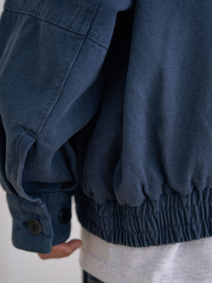 MARAN Washed Oxford Blouson - Navy 商品画像20/21