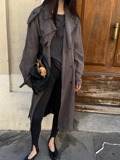 Eyelet Trench Coat