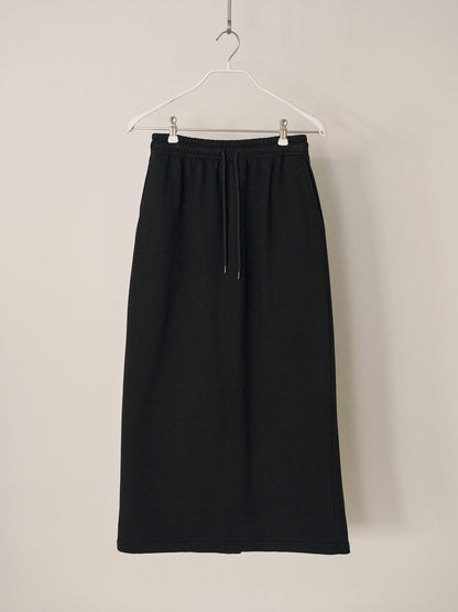MARAN Center Slit Sweat Skirt - Black 商品画像16/19