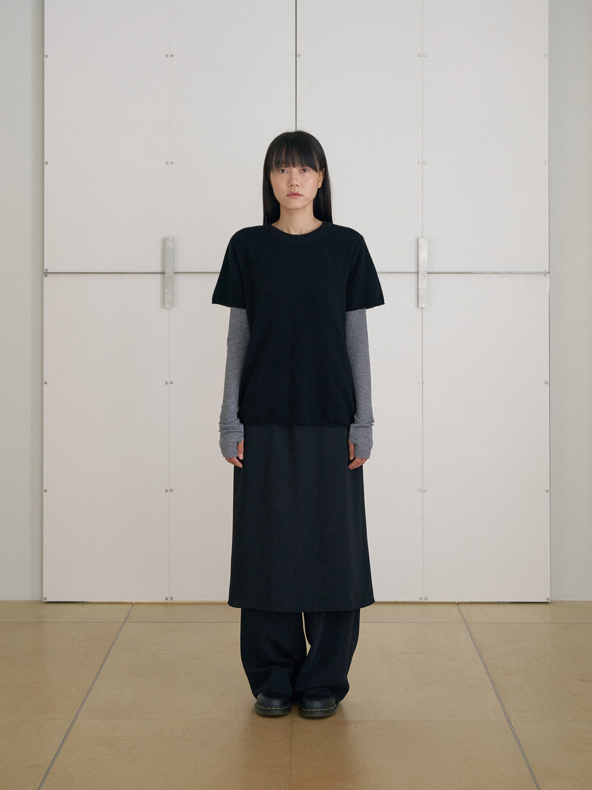 Cutoff Short Sleeve Pullover - Black 12