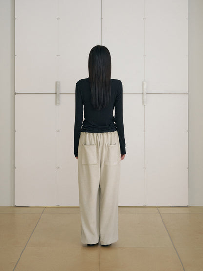 MARAN Wave V-neck Rib Cardigan - Black 商品画像16/21