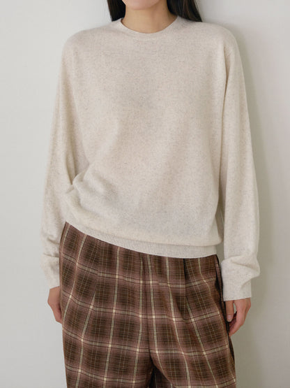 Cashmere Round Pullover - Oatmeal 11