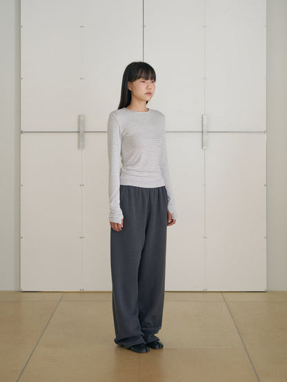 MARAN Rib Stripe Long Sleeve - Ivory 商品画像13/17