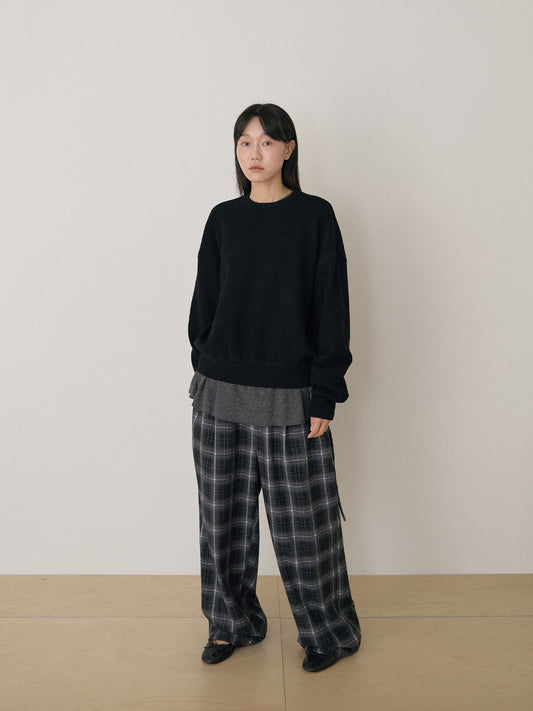 Ray Round Pullover - Black 4