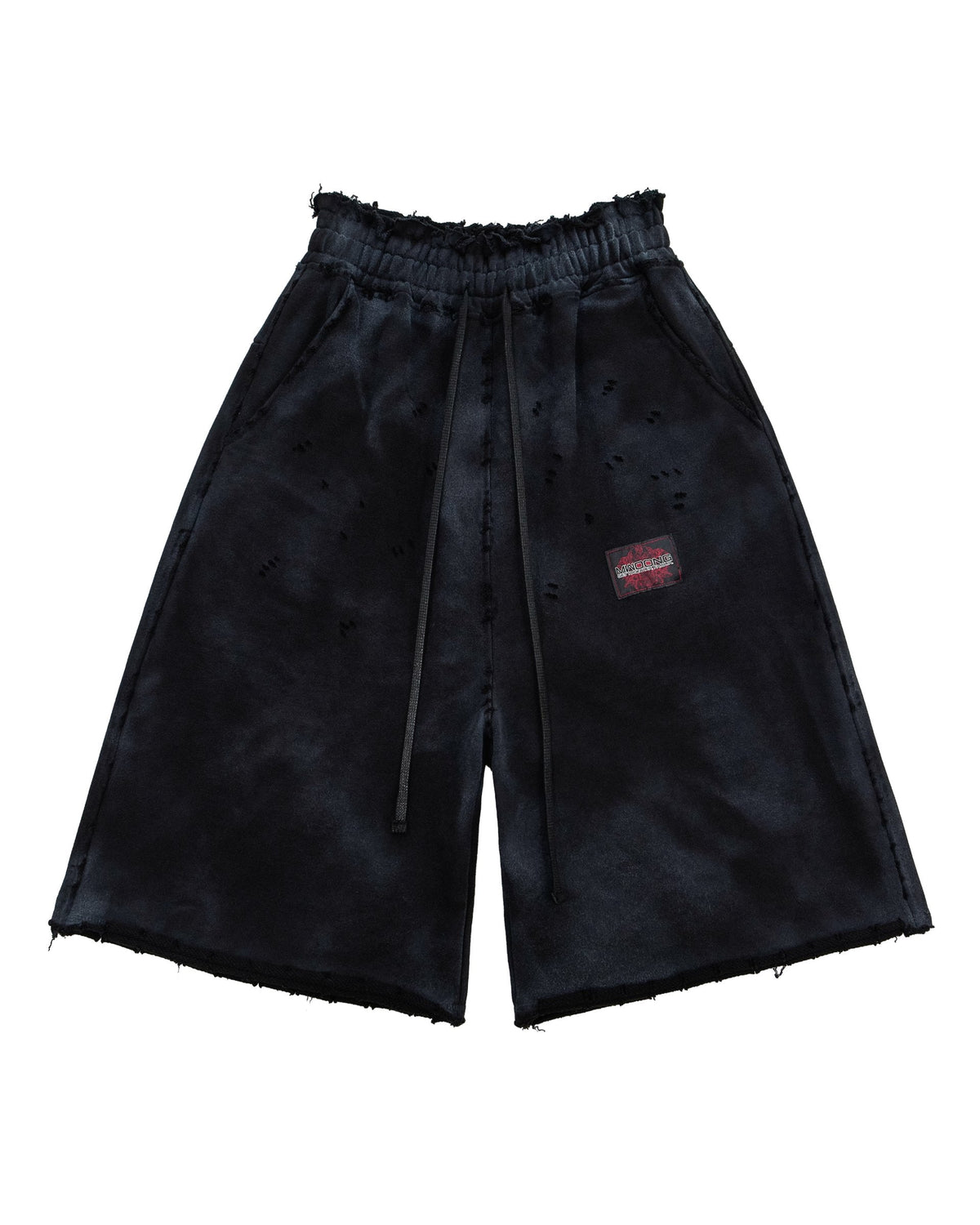 Washed destroyed bermuda P dusty black