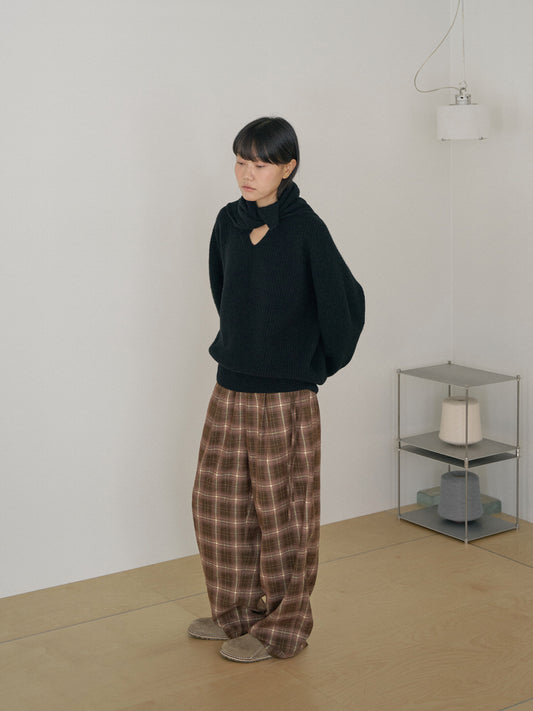 Cashmere Square Scarf - Black 3