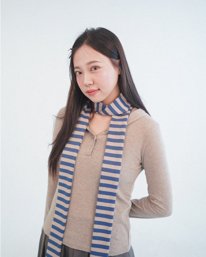 Blurry button hoodie -BEIGE 