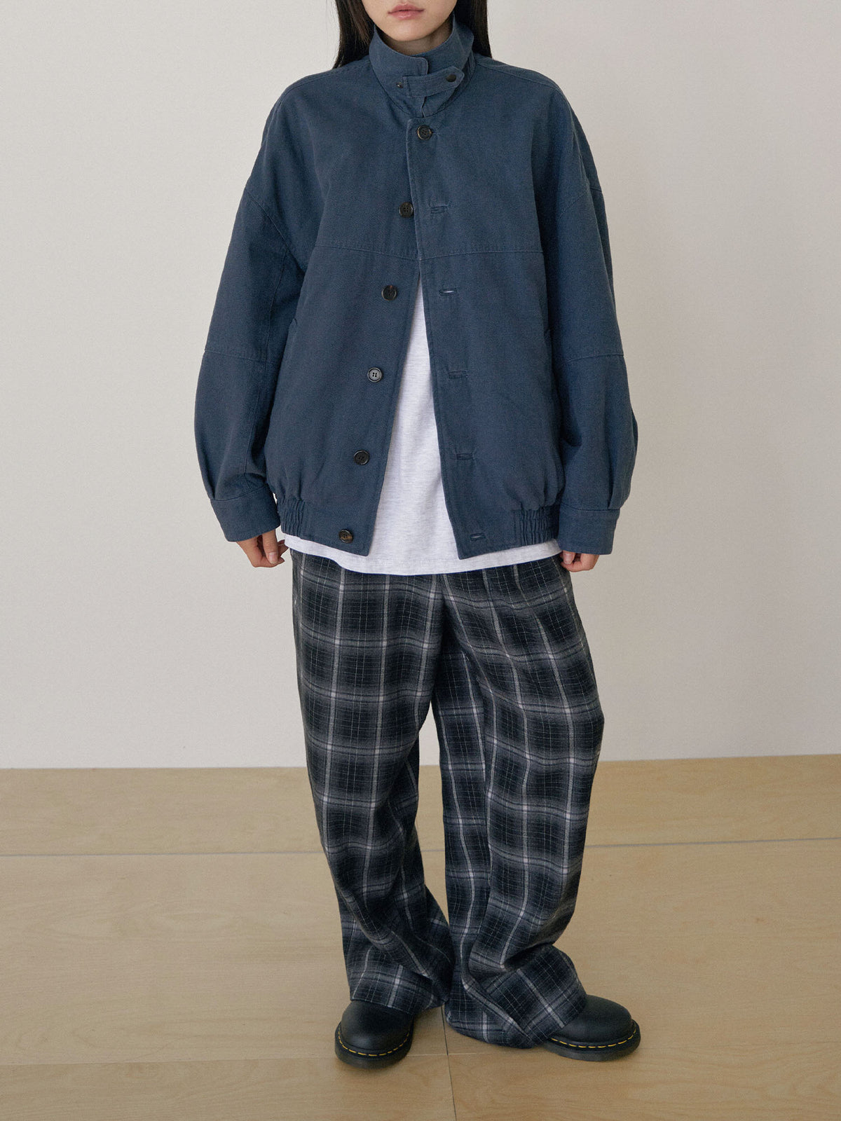 MARAN Washed Oxford Blouson - Navy 商品画像17/21