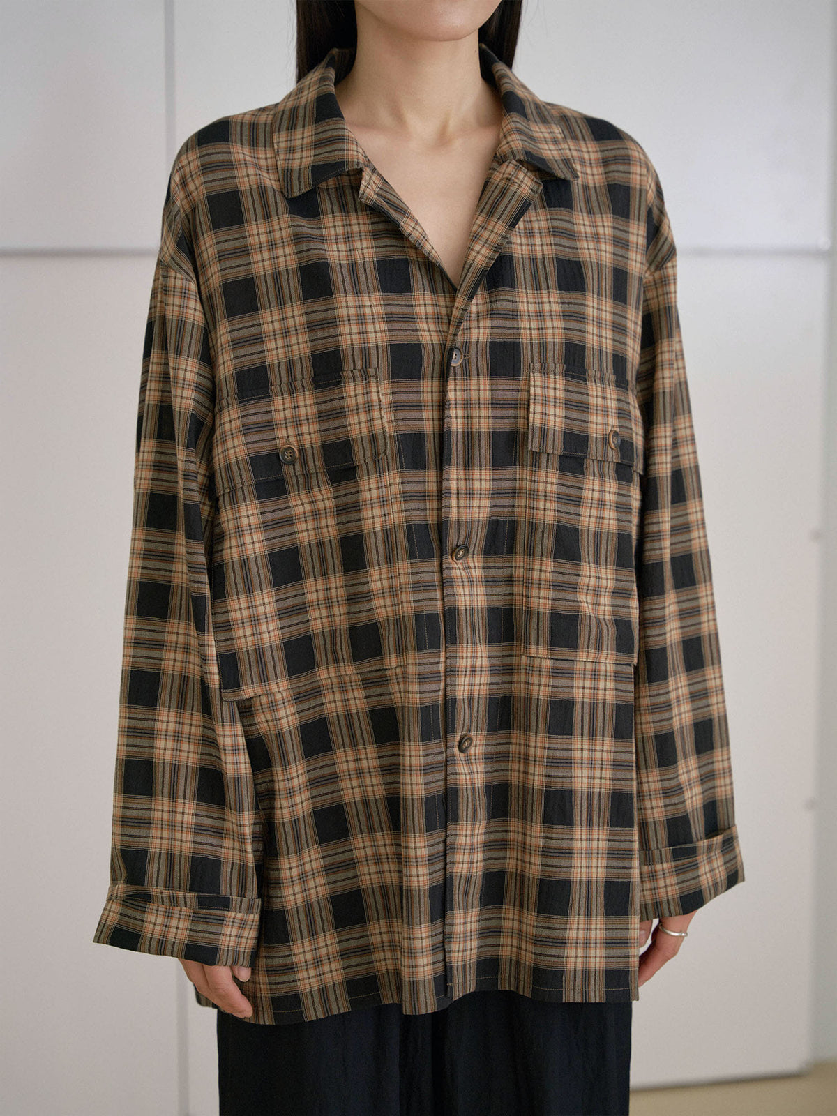 MARAN Check Flap Jacket - Black 商品画像18/21