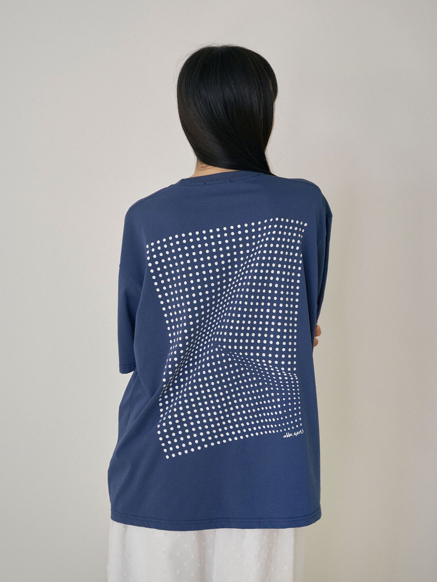 Dot Printing Short Sleeve - Navy