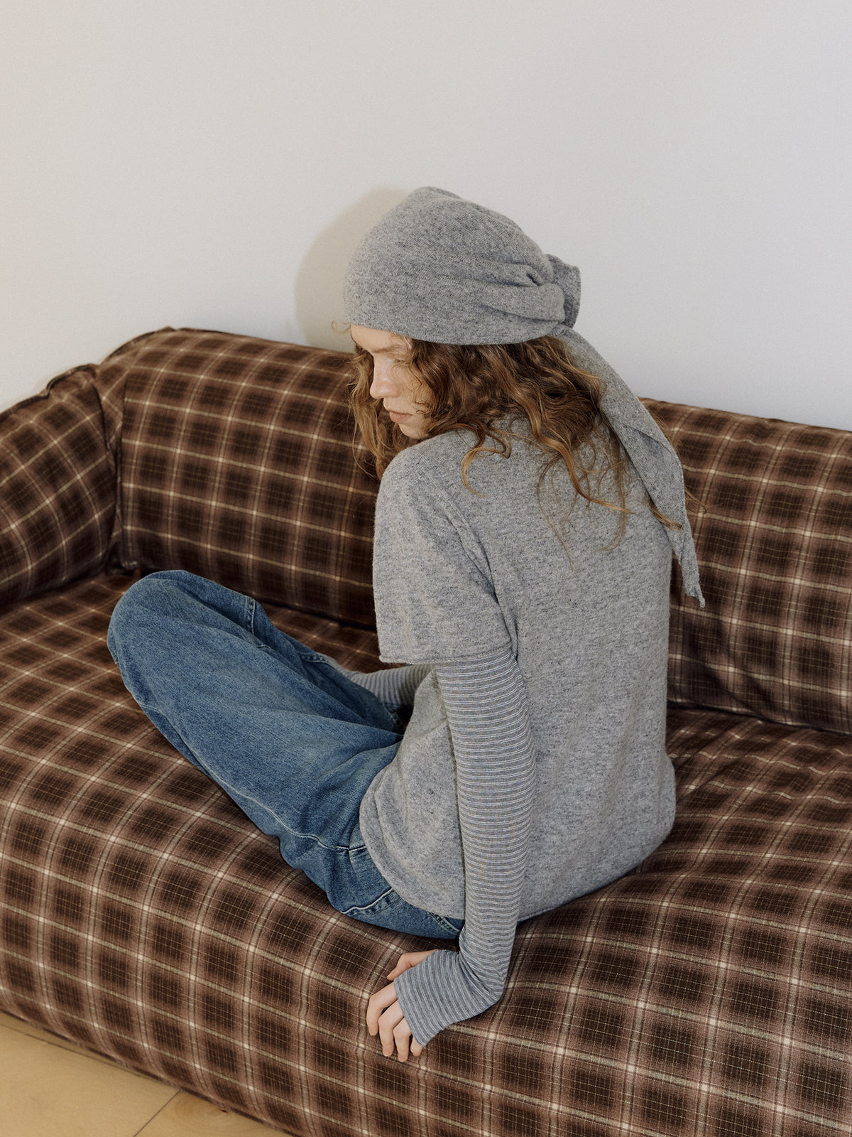 Cutoff Short Sleeve Pullover - Gray 4