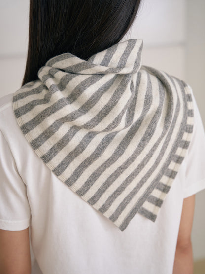 MARAN Stripe Square Scarf - Gray 商品画像19/19