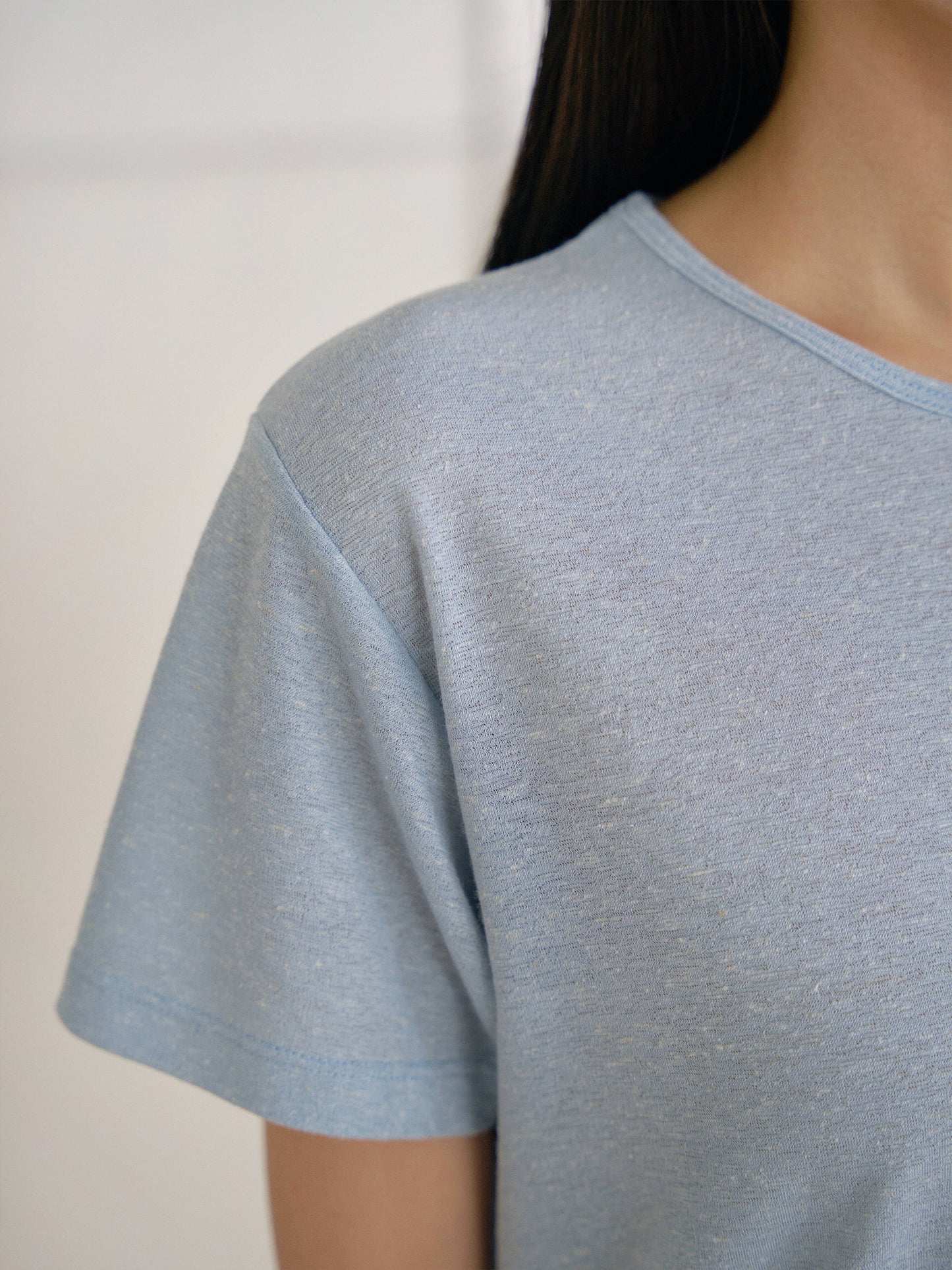 Linen Basic Short Sleeve - Blue