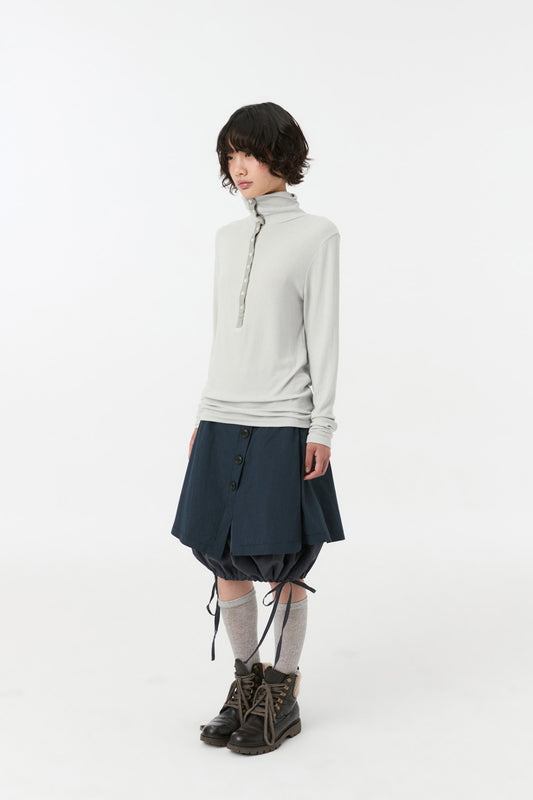 BUTTON SLIM LONG SLEEVE, LIGHT GRAY