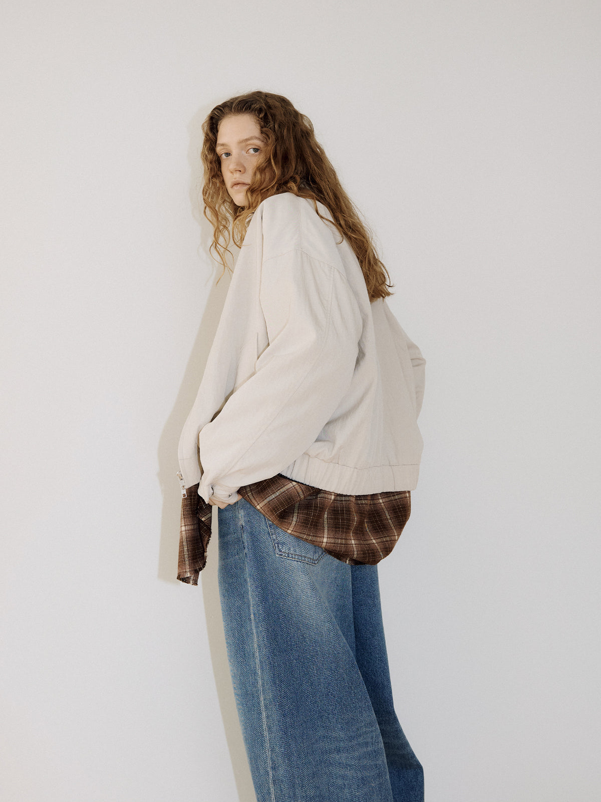 Washed Gabardine Blouson - Beige 2