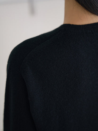 Cashmere Round Pullover - Black 10