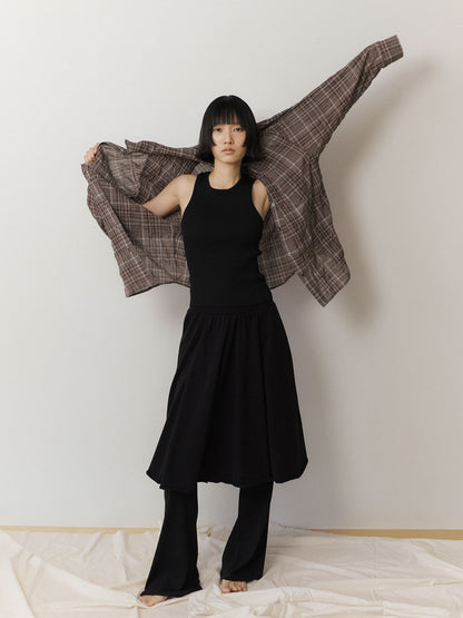 Check Wire Shirt - Brown 1