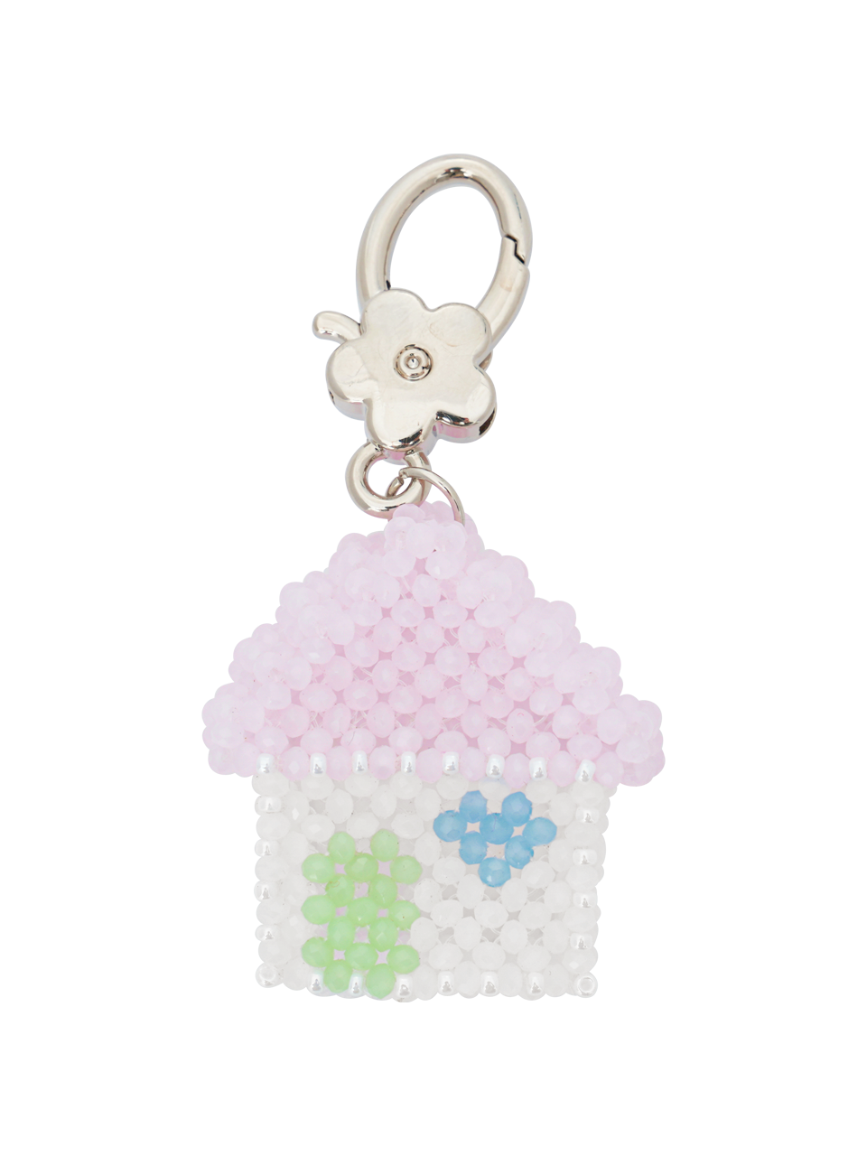 Pink House Key Ring