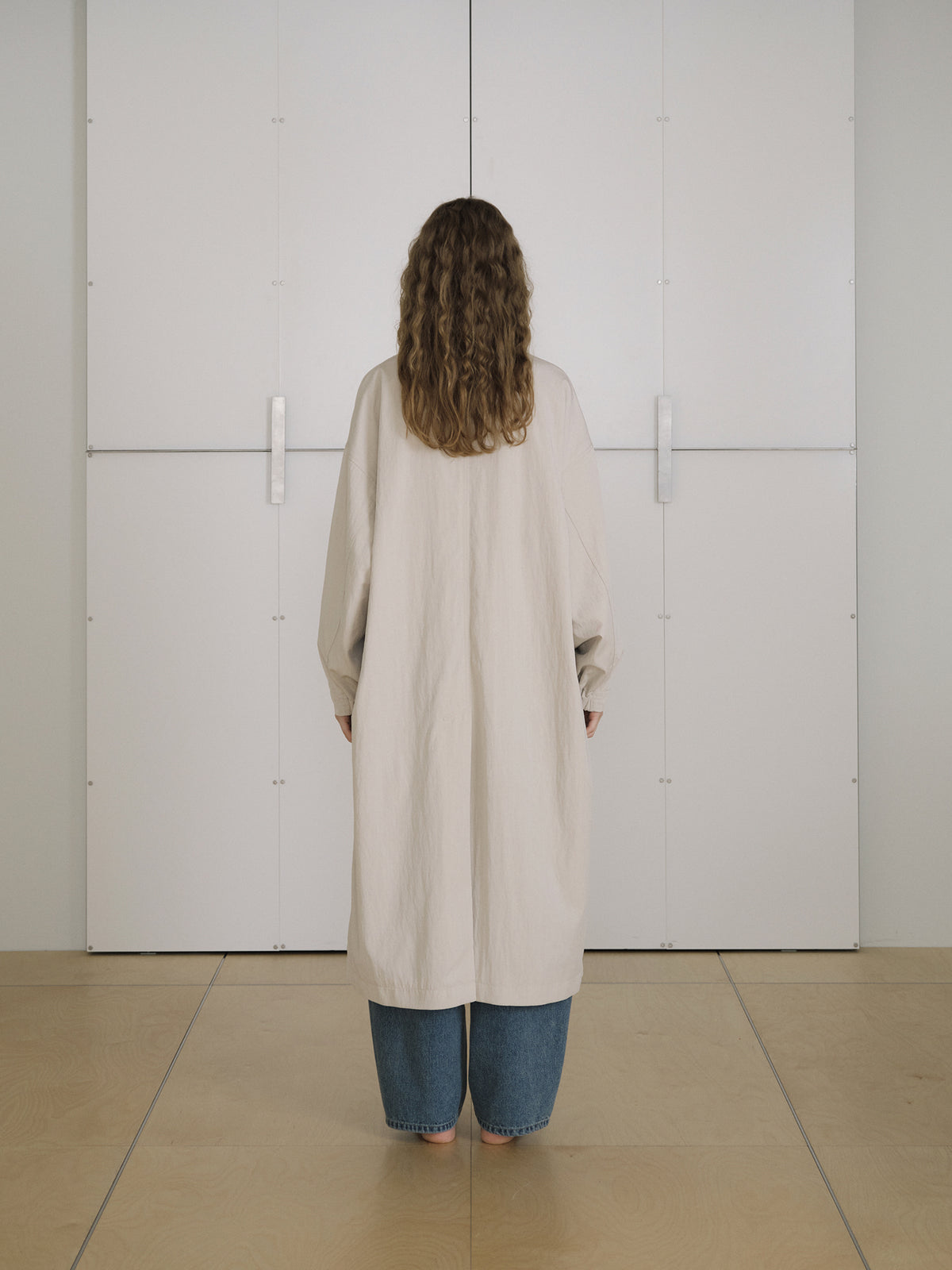 High Neck Trench Coat - Beige 8