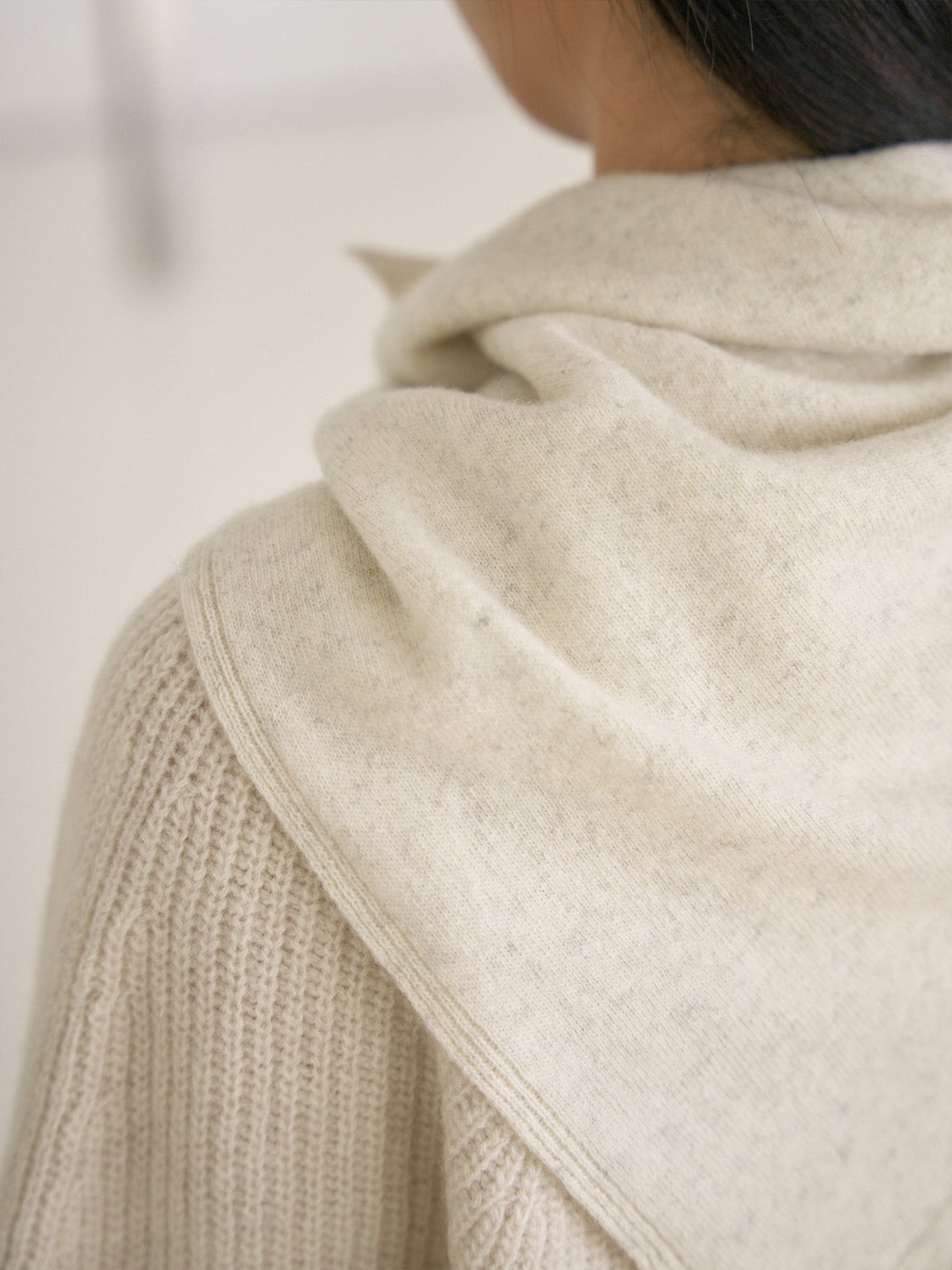 Cashmere Square Scarf - Oatmeal 12