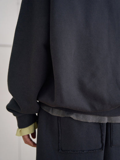 Raw Edge Sweatshirt - Charcoal 10