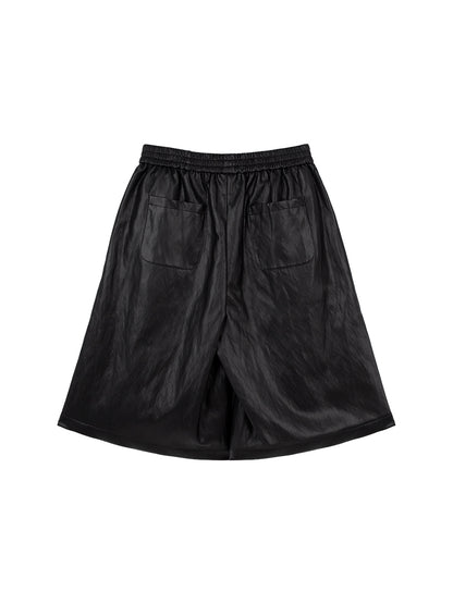 Leather Bermuda Pants