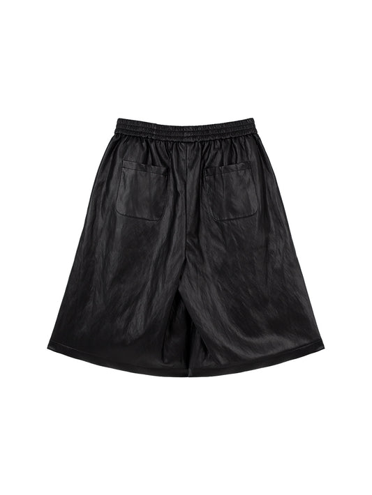 Leather Bermuda Pants