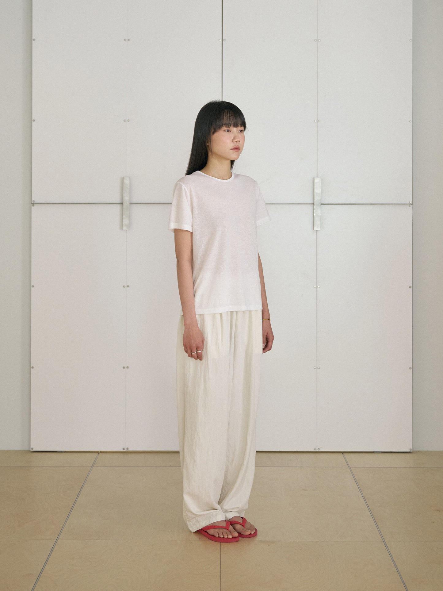 Linen Basic Short Sleeve - Ivory