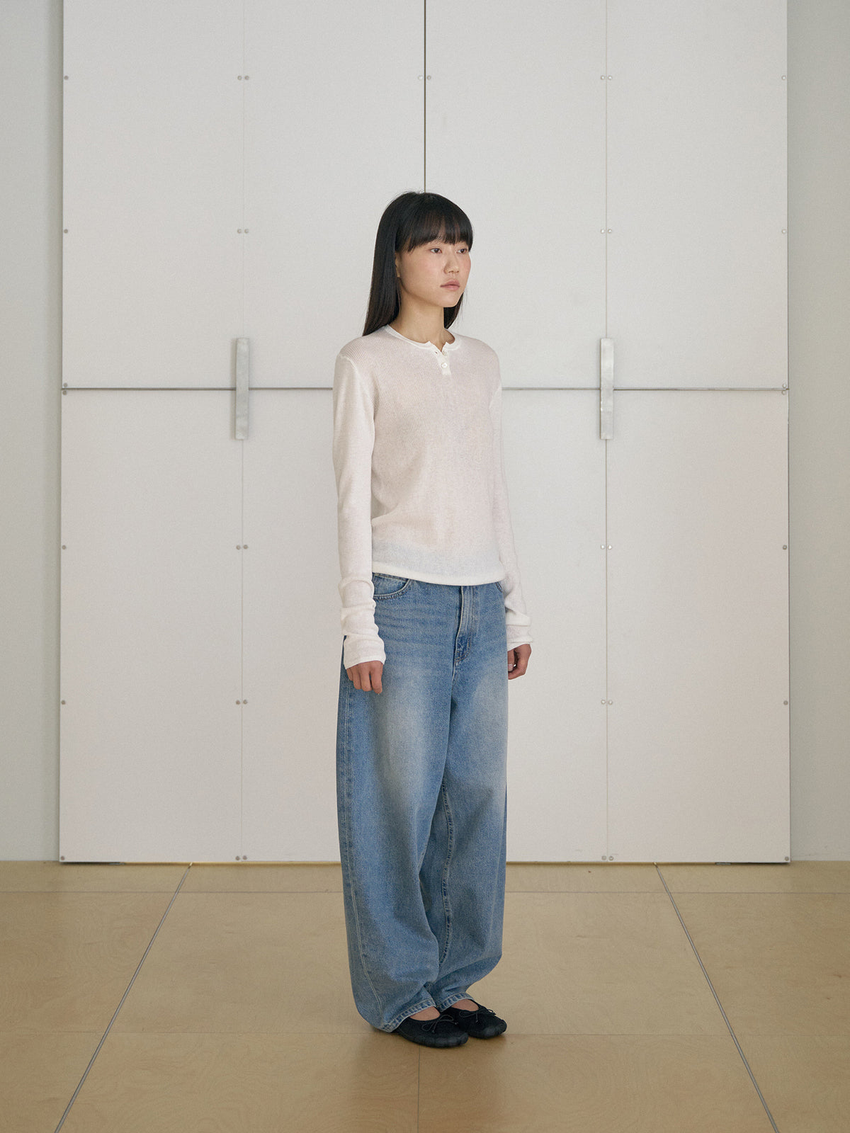 MARAN Henley Neck Pullover - Ivory 商品画像17/21