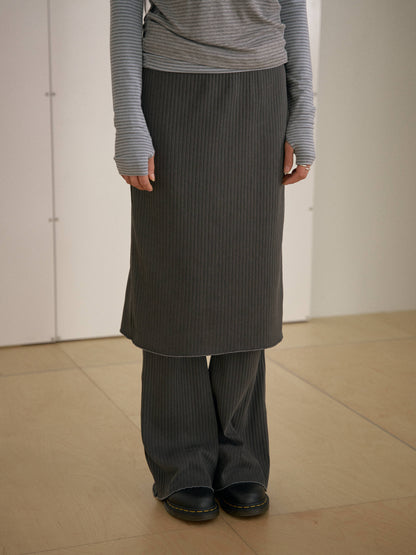 Pigment Rib Skirt - Charcoal 8