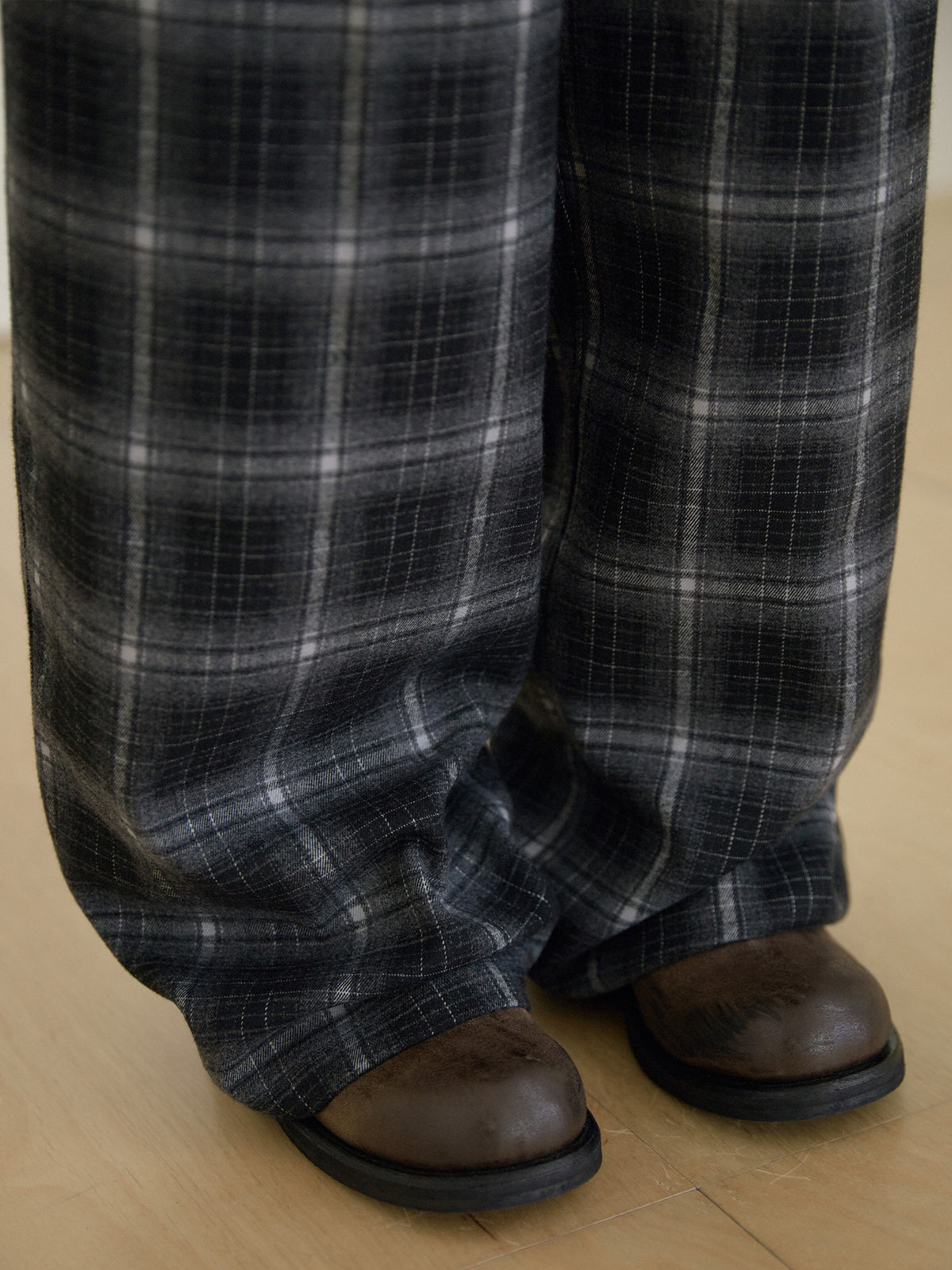 MARAN Side String Check Pants - Black 商品画像15/21