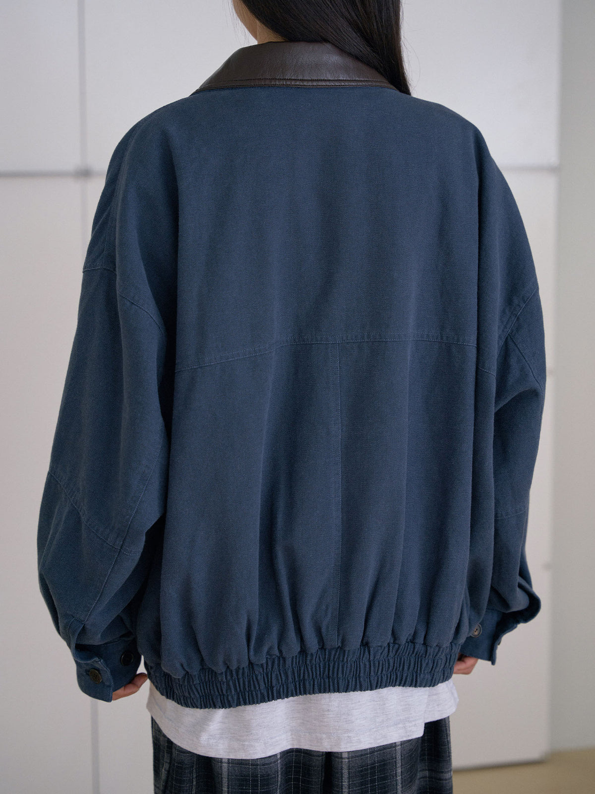 MARAN Washed Oxford Blouson - Navy 商品画像21/21