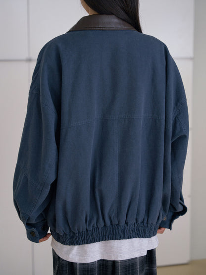 MARAN Washed Oxford Blouson - Navy 商品画像21/21