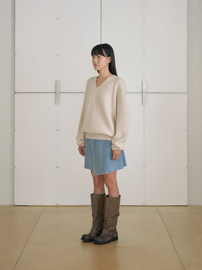 MARAN Indigo Denim Wrap Skirt - Indigo 商品画像15/21