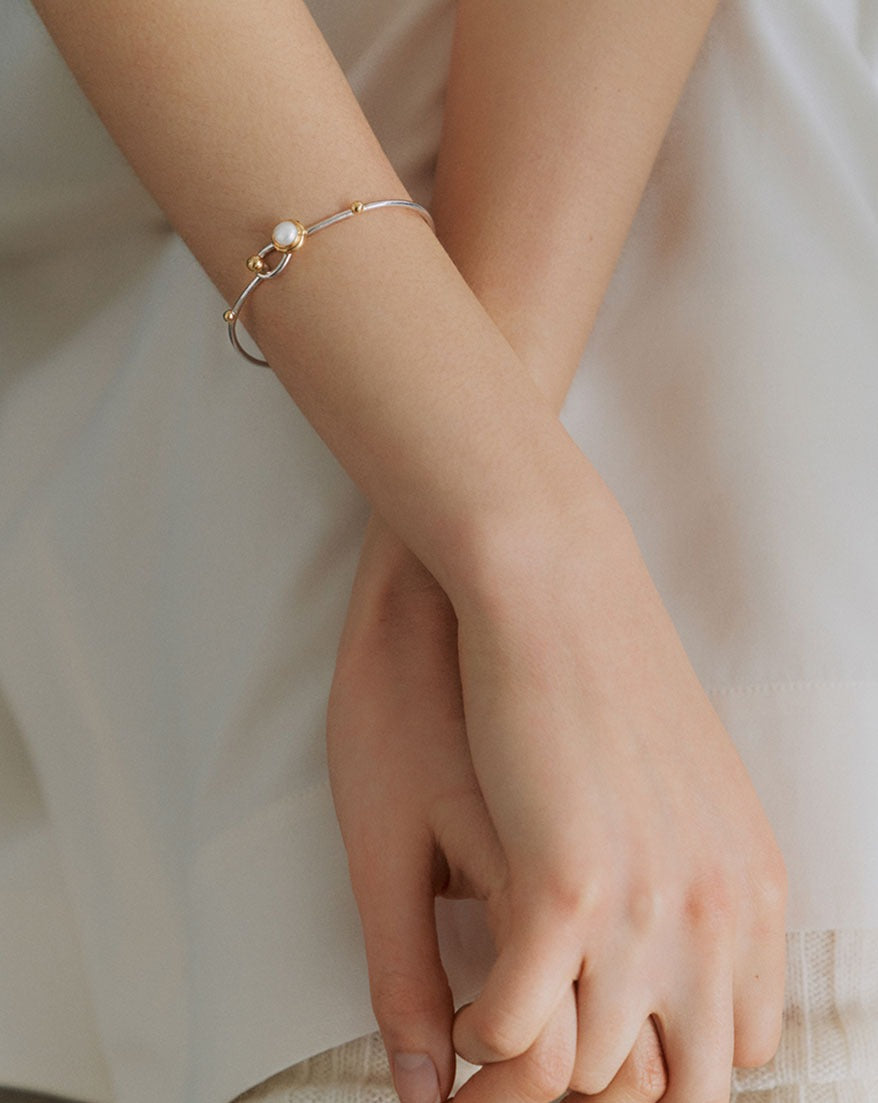[BORNETE SEASON 23-009] 23SS Jeanne Bangle Silver Bracelet