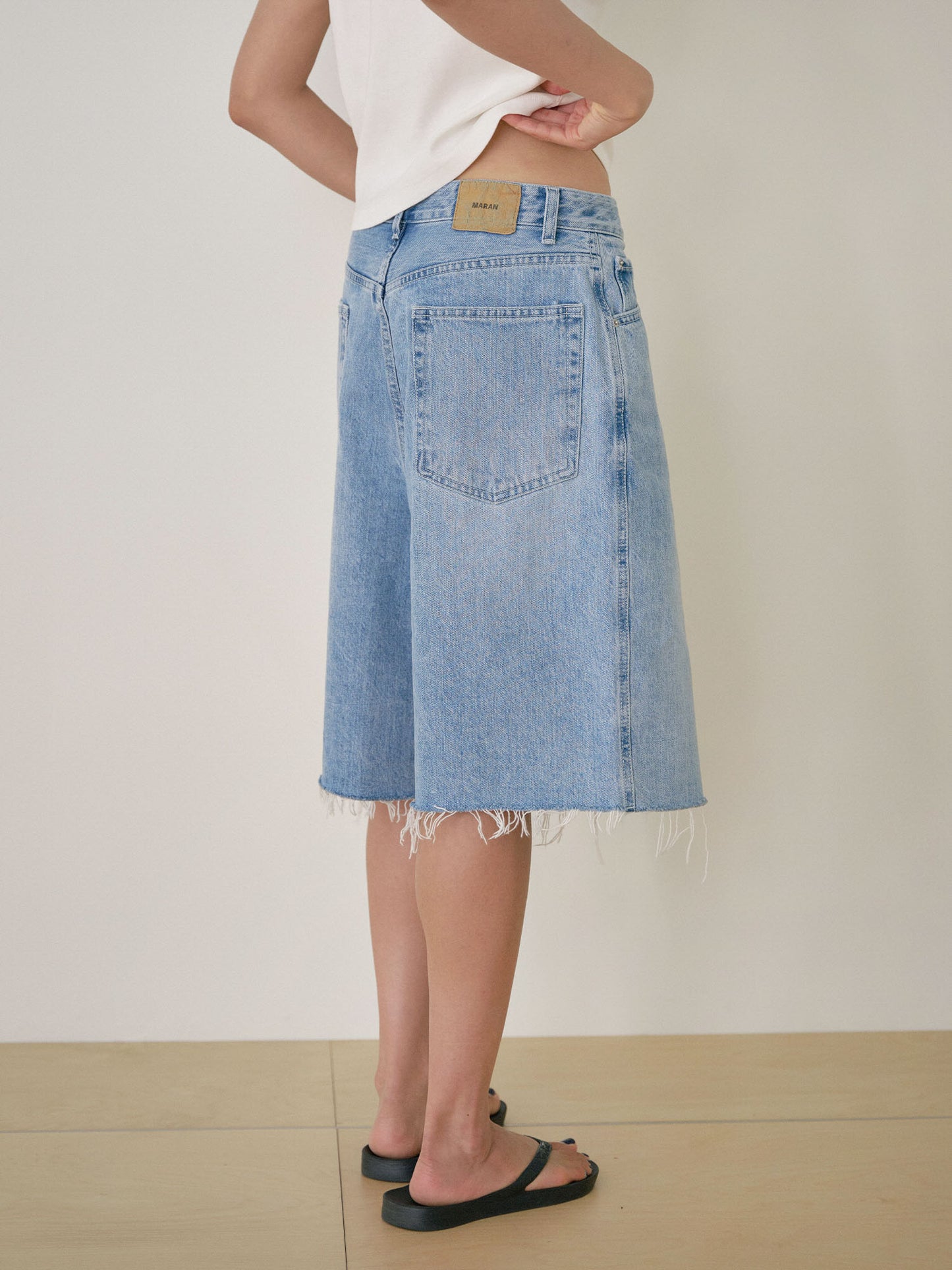 Cone Mills Cutoff Denim Shorts - Indigo