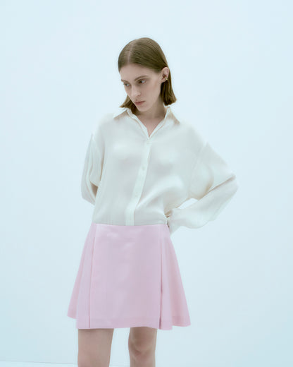 [ARIK.] [25SS] ALKES Panel flare skirt Orchid Pink