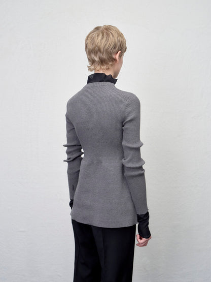 [ARIK. AW] Ara panel flare knit top Cream**Check color