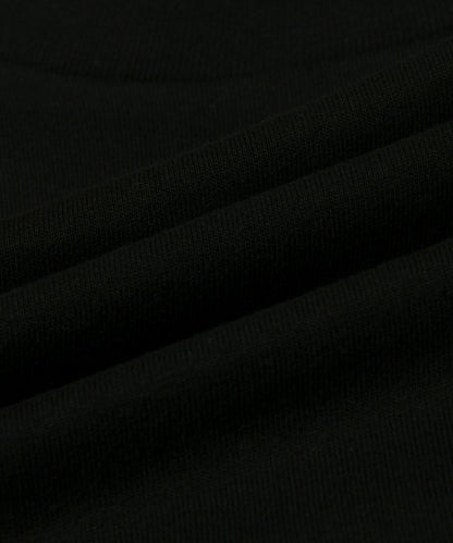 【C Wear シーウエア】Men's Crop Long Sleeve T-Shirt Black