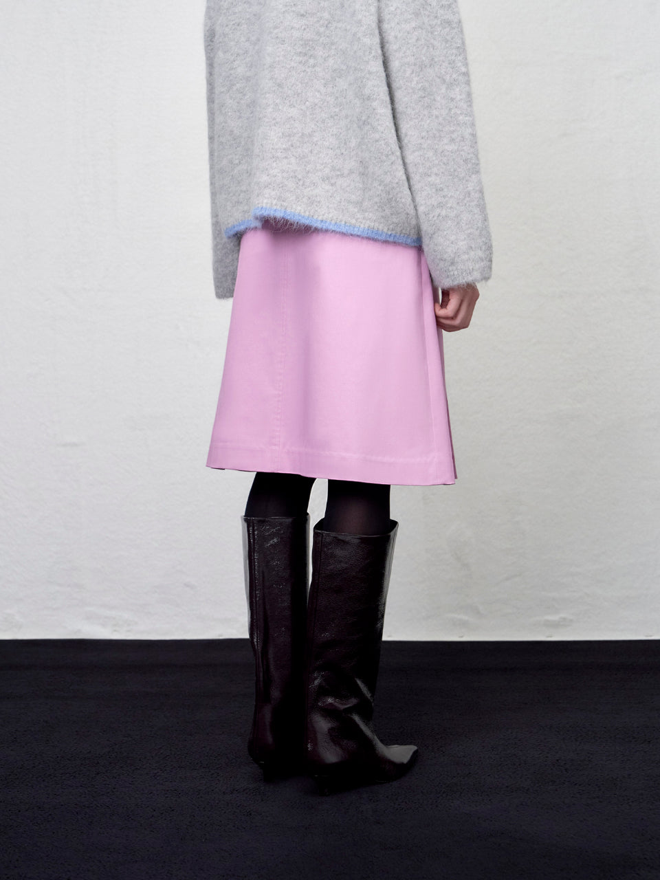 【ARIK. アリク AW】Fulu slit midi skirt Orchid Pink